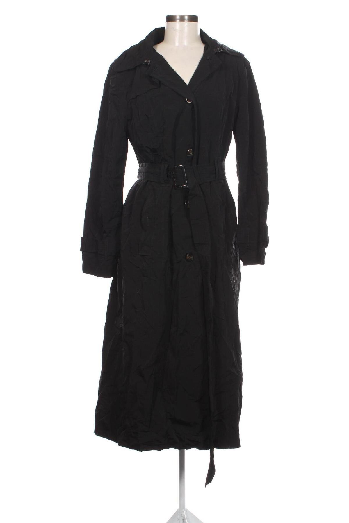 Trench de femei London Fog, Mărime L, Culoare Negru, Preț 158,99 Lei