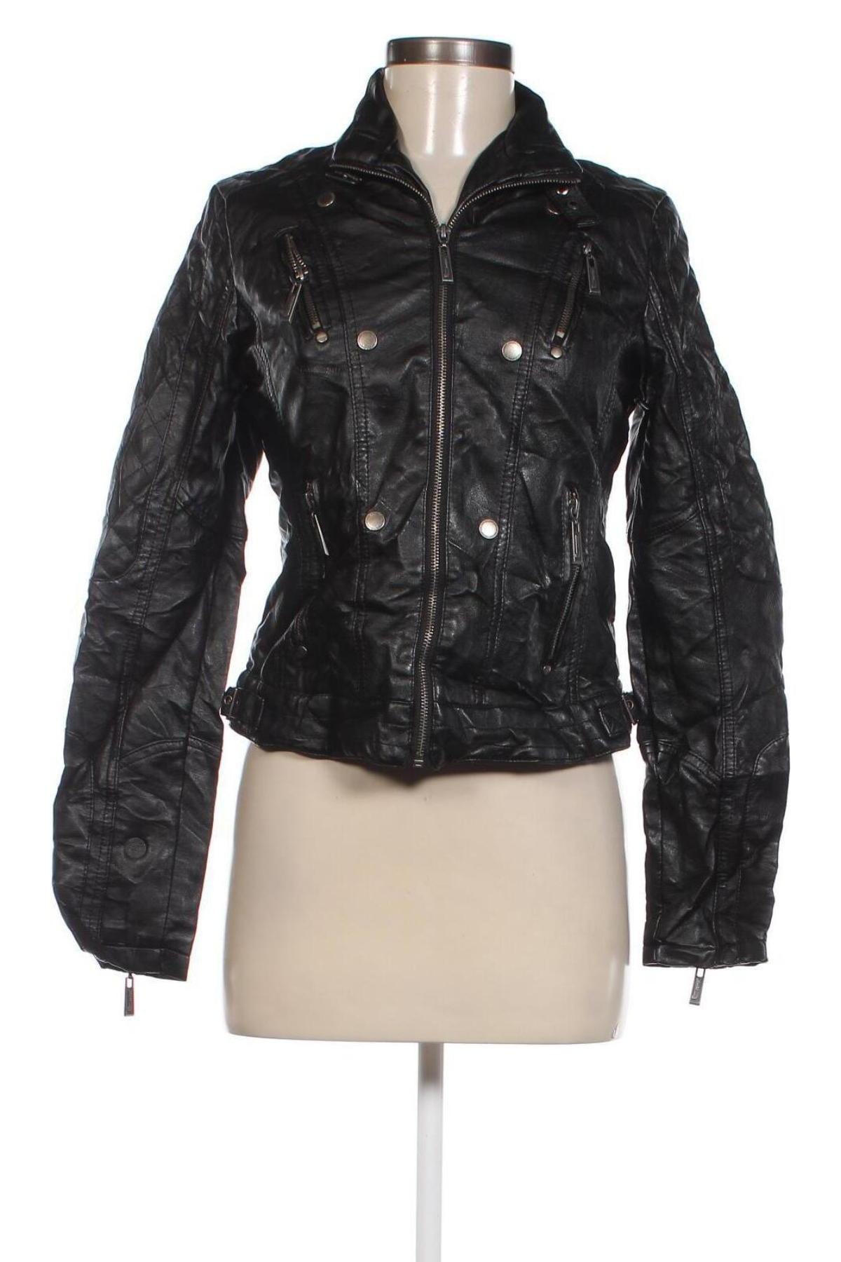 Damen Lederjacke, Größe M, Farbe Schwarz, Preis € 40,99