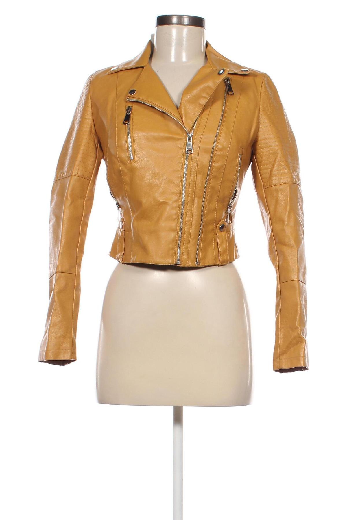 Damen Lederjacke, Größe S, Farbe Orange, Preis € 29,67