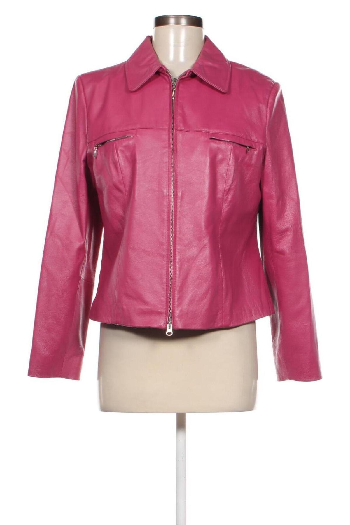 Damen Lederjacke, Größe L, Farbe Rosa, Preis 30,99 €