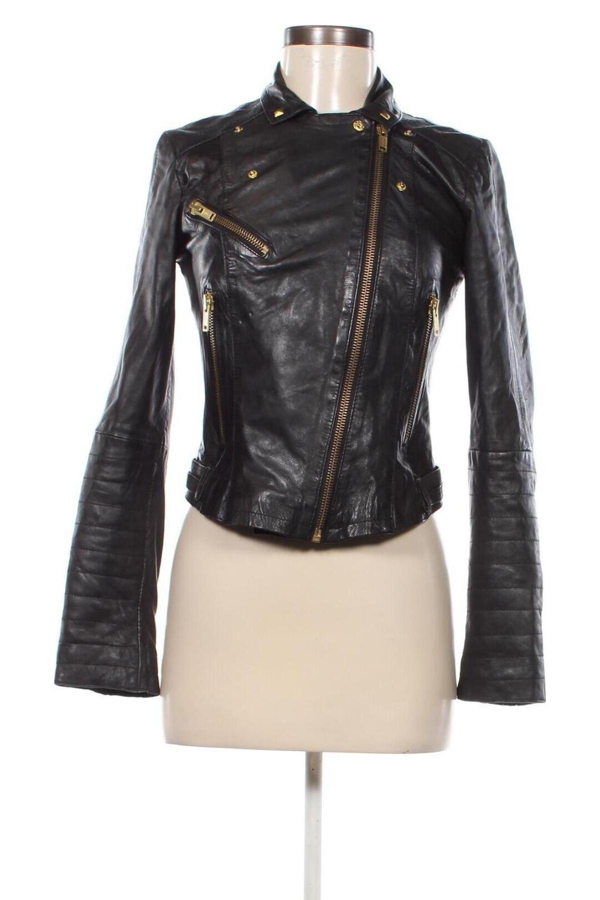 Damen Lederjacke Mango, Größe S, Farbe Schwarz, Preis € 57,49