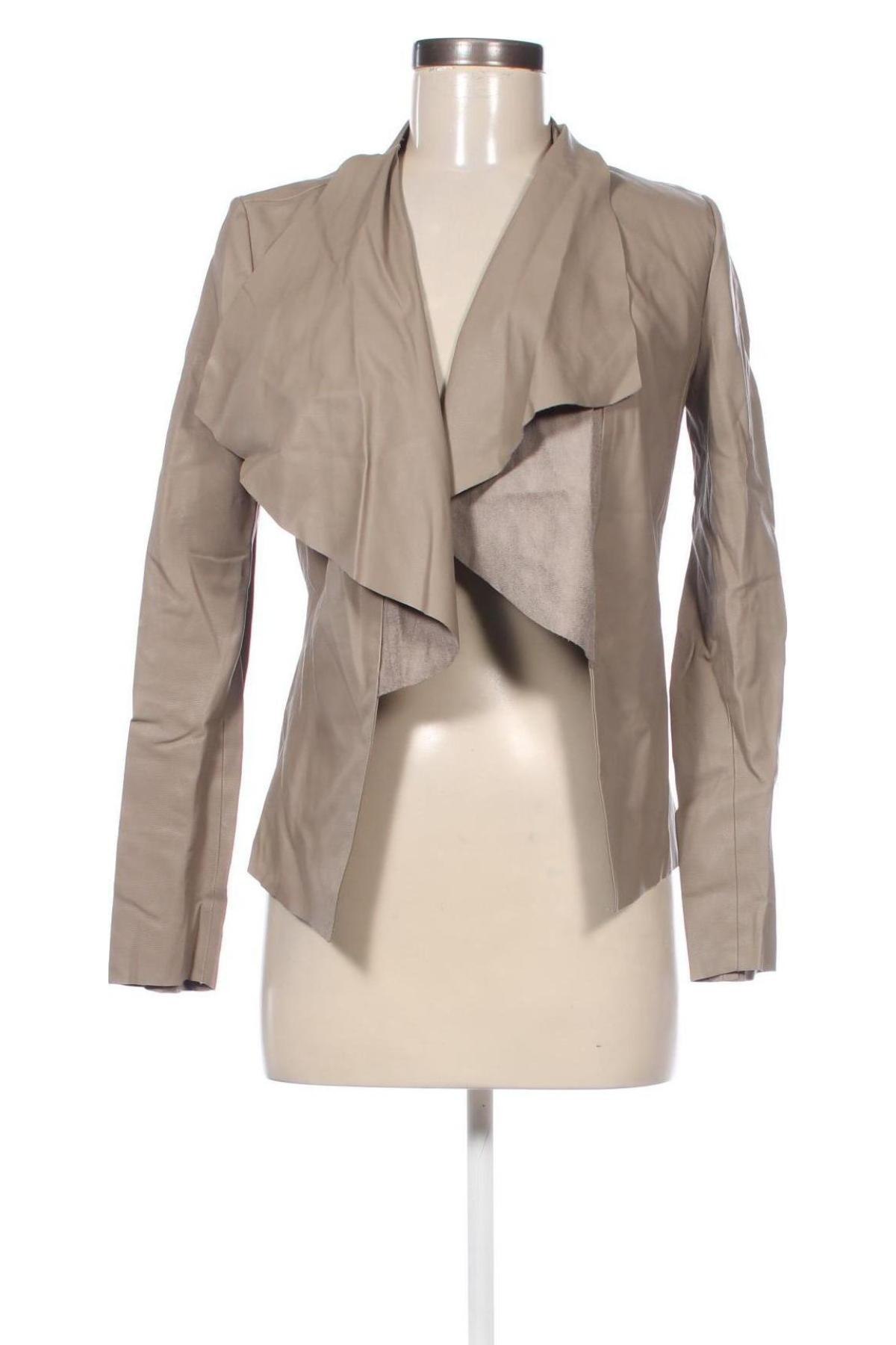 Damen Lederjacke Zara, Größe S, Farbe Beige, Preis € 28,99