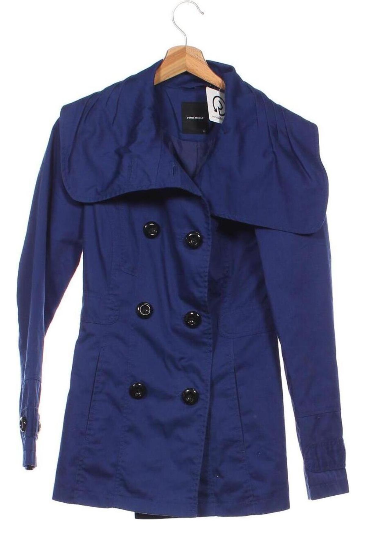 Damenmantel Vero Moda, Größe XS, Farbe Blau, Preis 65,60 €