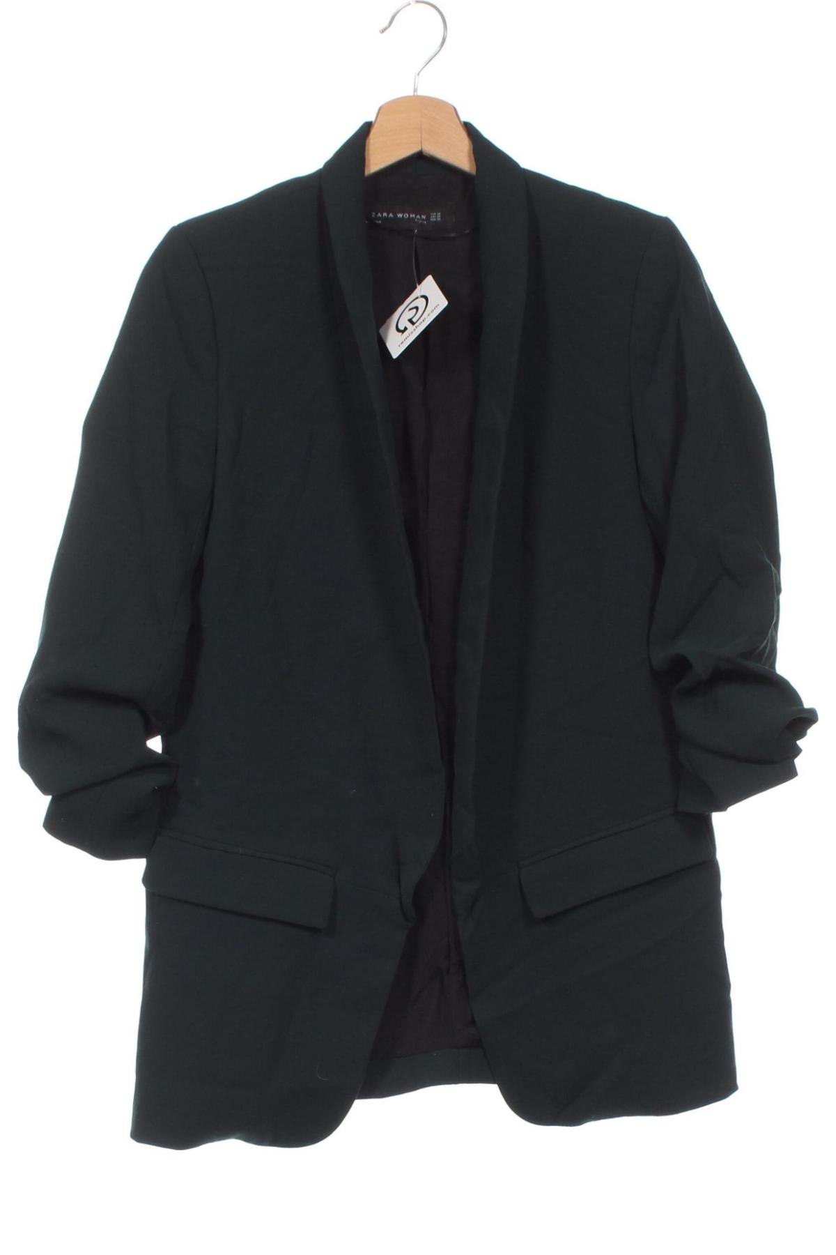 Damen Blazer Zara, Größe XS, Farbe Grün, Preis 24,55 €