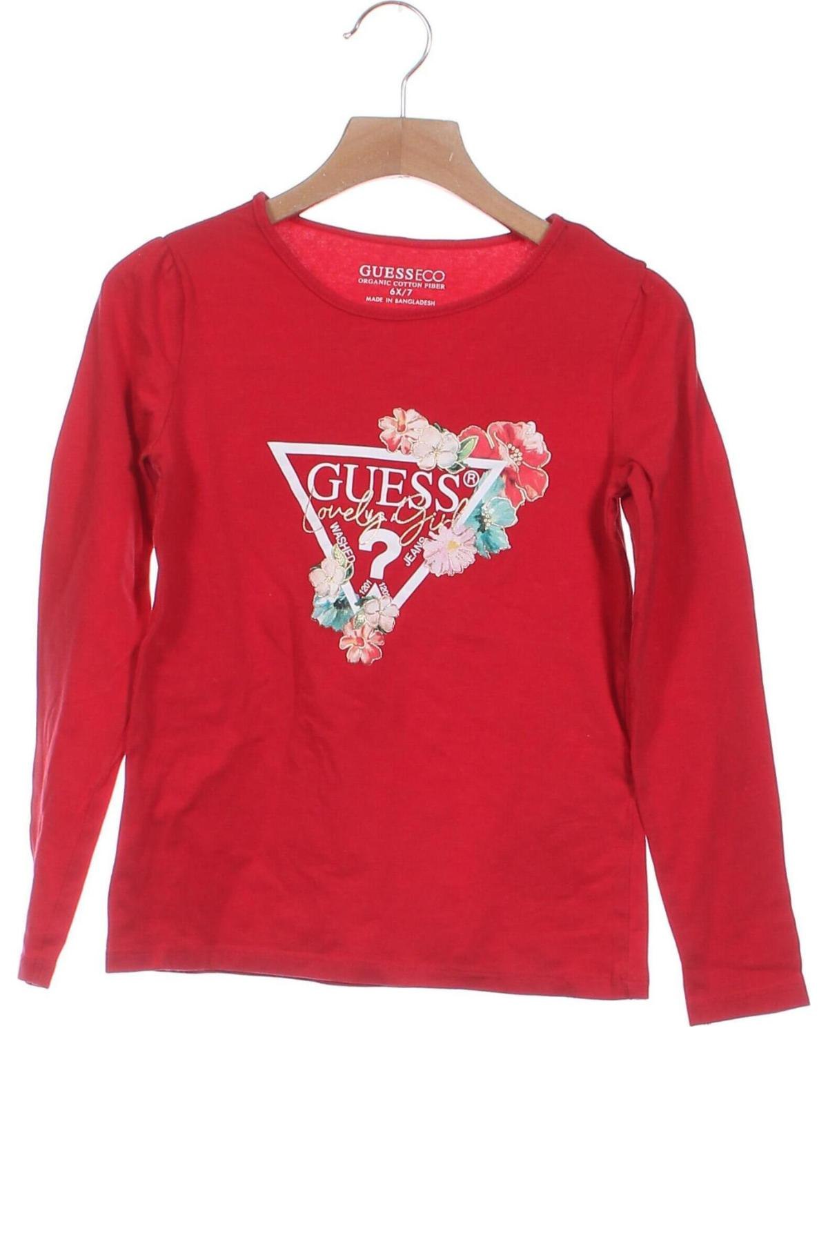 Kinder Shirt Guess, Größe 6-7y/ 122-128 cm, Farbe Rot, Preis 17,39 €