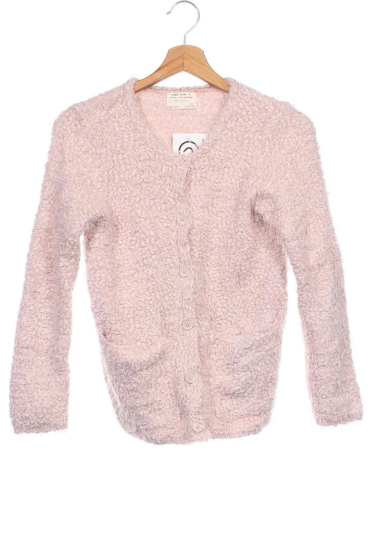 Kinder Strickjacke Zara, Größe 11-12y/ 152-158 cm, Farbe Aschrosa, Preis 11,49 €