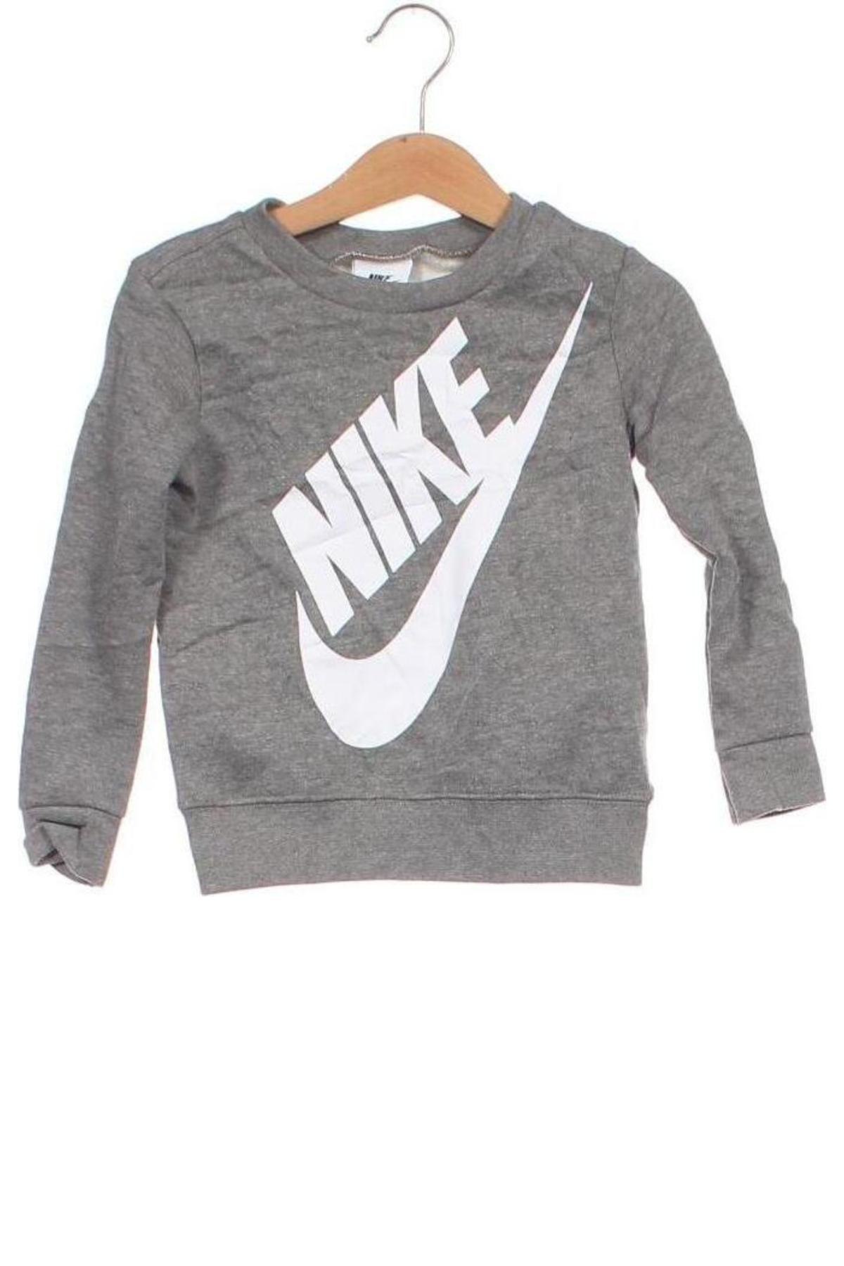 Kinder Fleece Shirt Nike, Größe 2-3y/ 98-104 cm, Farbe Grau, Preis 19,99 €