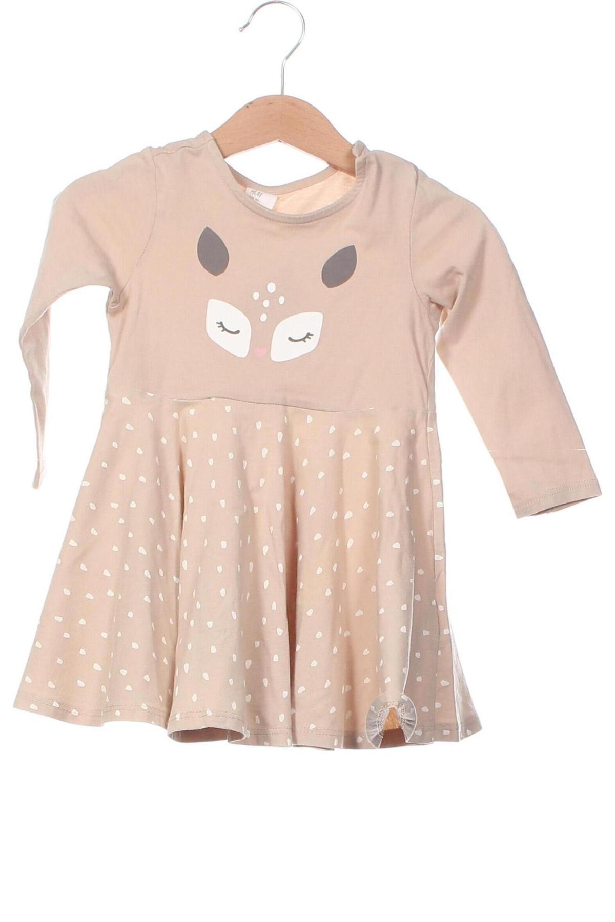 Kinderkleid H&M, Größe 9-12m/ 74-80 cm, Farbe Beige, Preis € 6,49