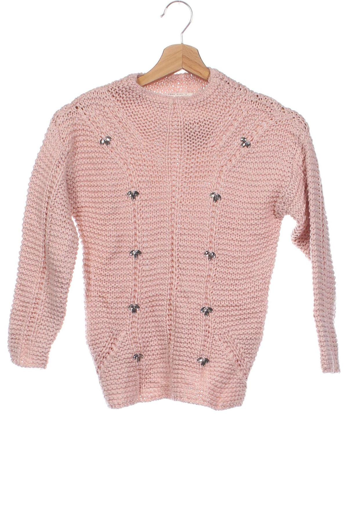 Dziecięcy sweter Zara, Rozmiar 7-8y/ 128-134 cm, Kolor Różowy, Cena 51,99 zł