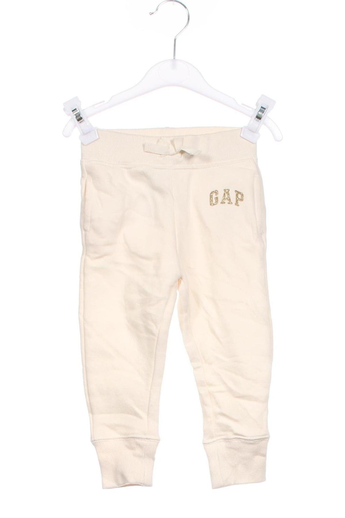 Детско спортно долнище Gap Baby, Размер 18-24m/ 86-98 см, Цвят Екрю, Цена 21,99 лв.