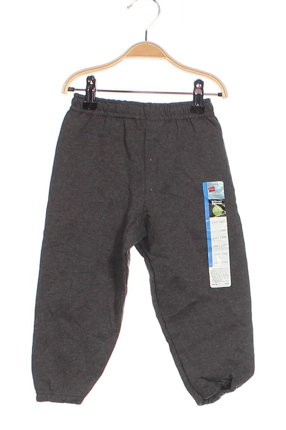 Pantaloni de trening, pentru copii Hanes, Mărime 18-24m/ 86-98 cm, Culoare Gri, Preț 128,99 Lei