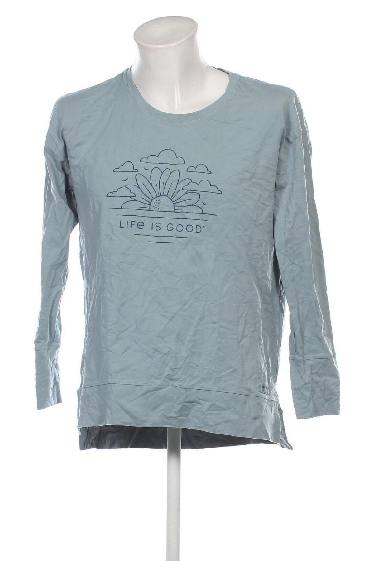 Herren Shirt Life Is Good, Größe L, Farbe Grün, Preis 7,99 €