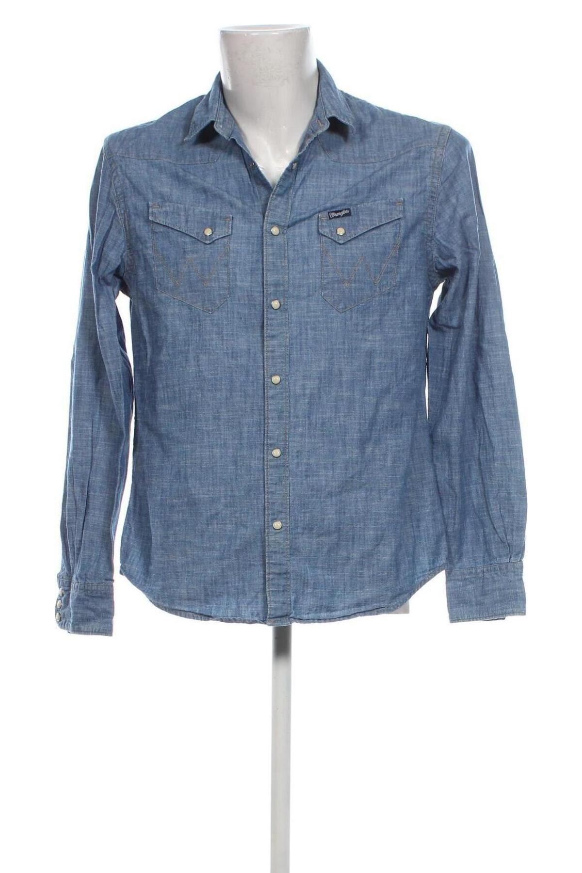 Herrenhemd Wrangler, Größe M, Farbe Blau, Preis € 28,07