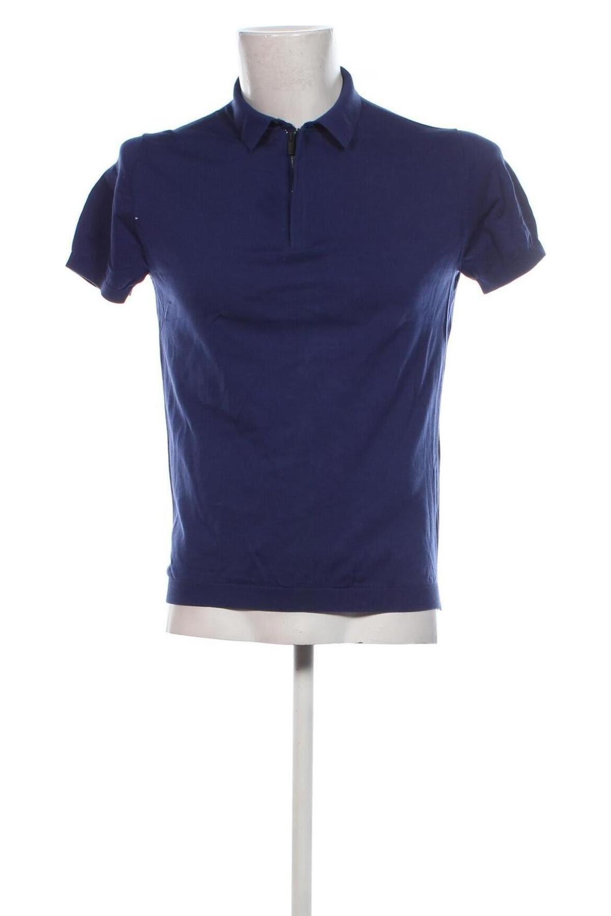 Tricou de bărbați Massimo Dutti, Mărime M, Culoare Albastru, Preț 104,59 Lei