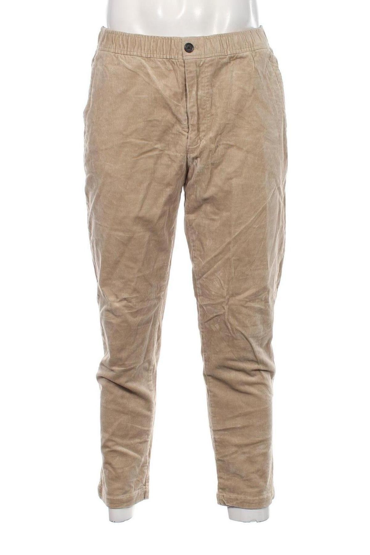 Herren Cordhose Zara, Größe L, Farbe Beige, Preis 18,99 €