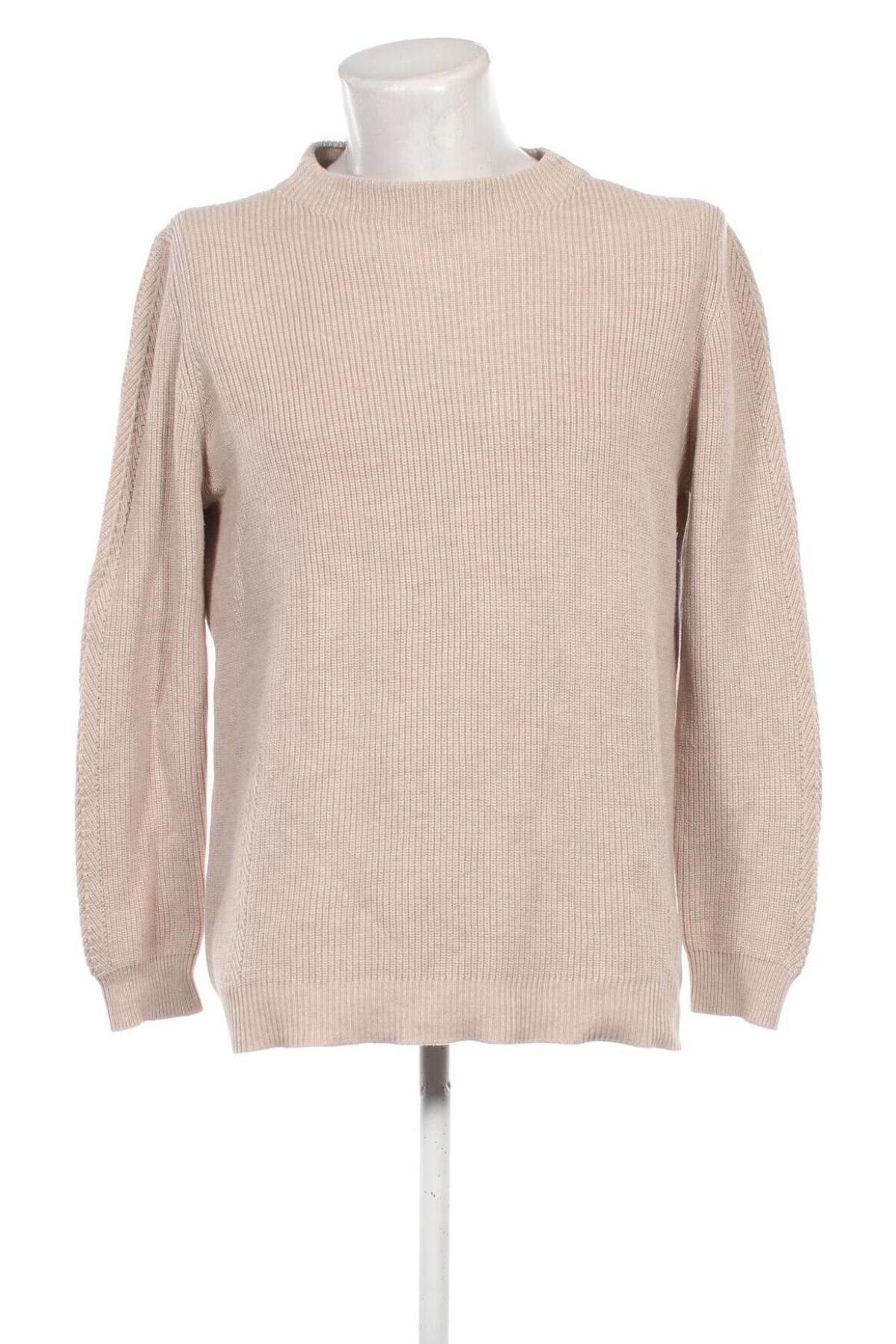 Herrenpullover, Größe M, Farbe Beige, Preis 13,99 €