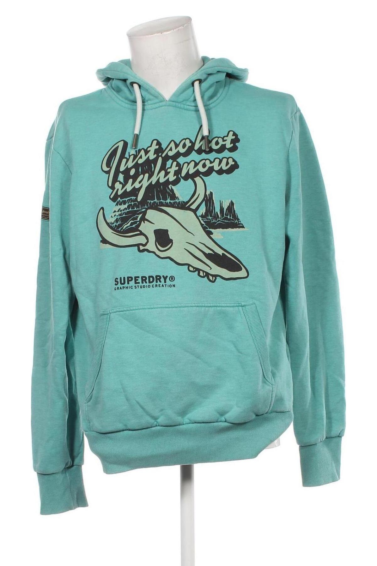 Herren Sweatshirt Superdry, Größe L, Farbe Grün, Preis € 32,99