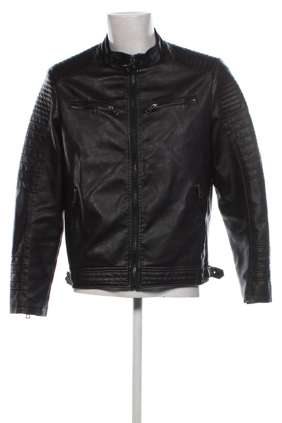 Herren Lederjacke, Größe L, Farbe Schwarz, Preis 25,06 €