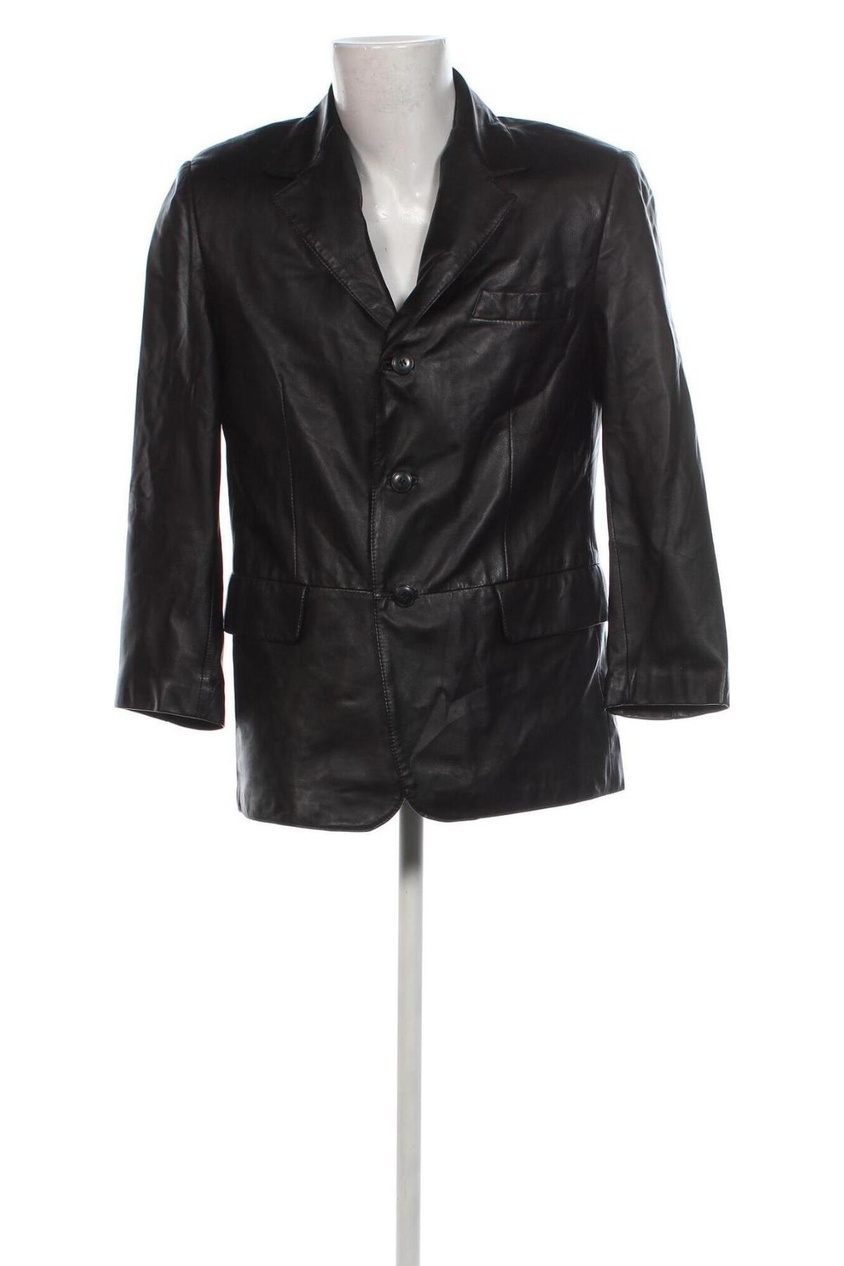 Herren Lederjacke, Größe M, Farbe Schwarz, Preis € 60,99