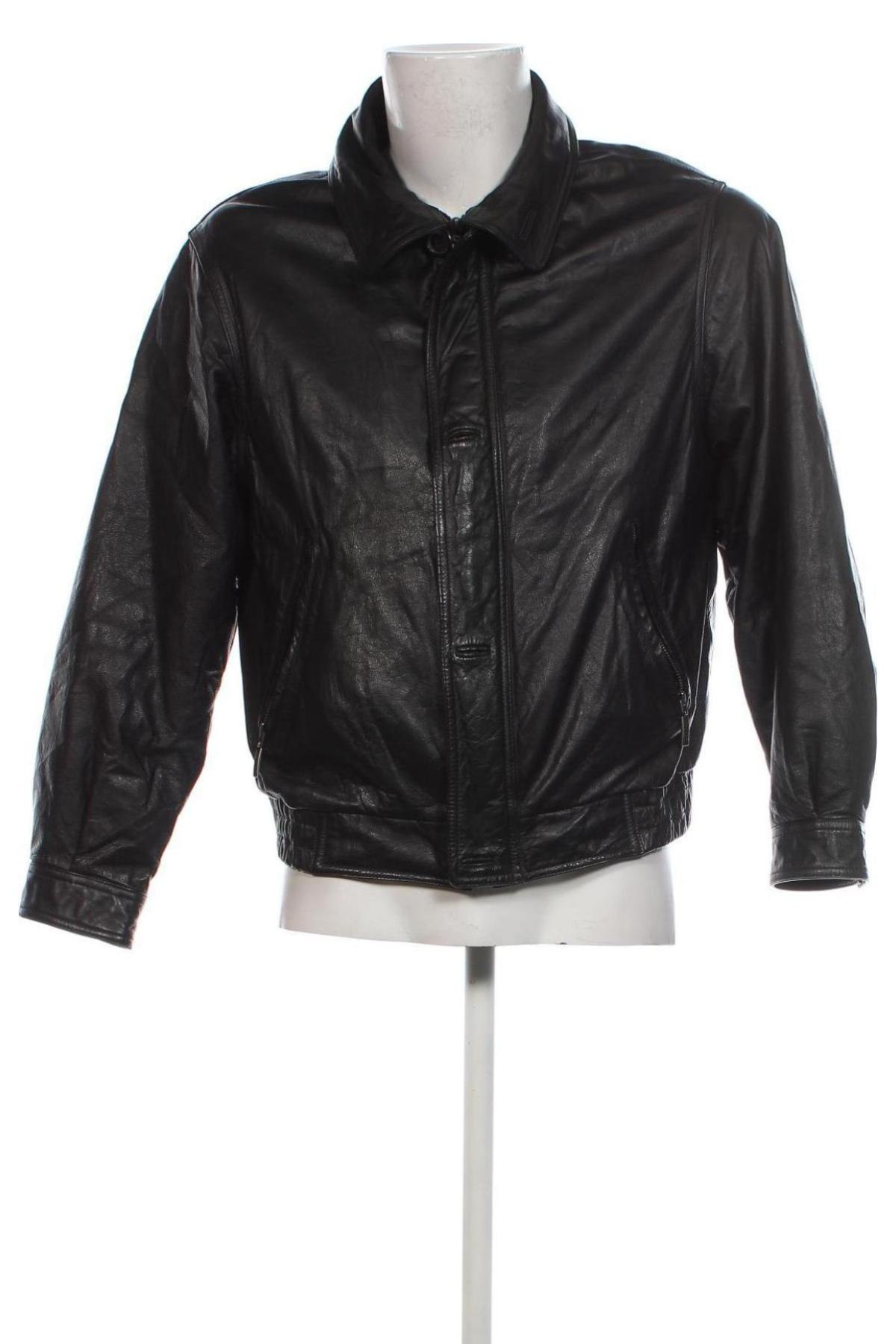 Herren Lederjacke, Größe M, Farbe Schwarz, Preis 67,99 €