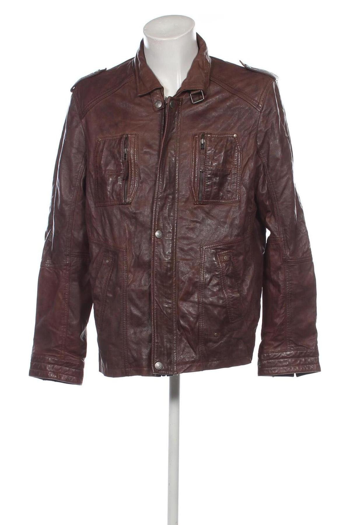 Herren Lederjacke Basefield, Größe L, Farbe Braun, Preis 99,99 €