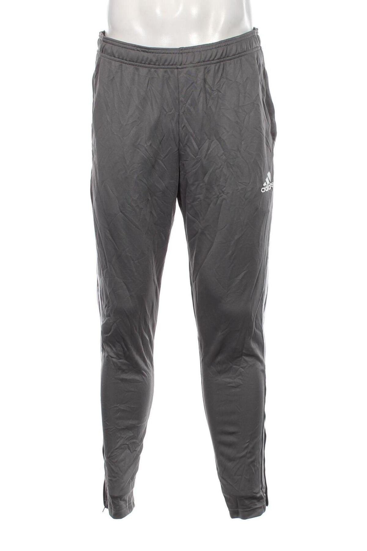 Herren Sporthose Adidas, Größe L, Farbe Grau, Preis 33,99 €