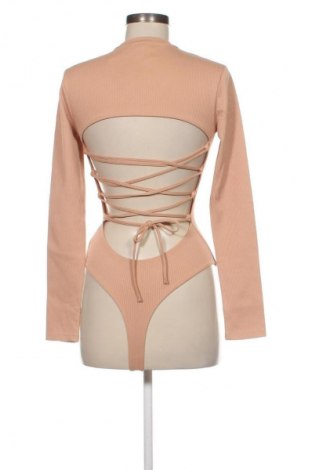 Γυναικεία μπλούζα-Κορμάκι Bershka, Μέγεθος M, Χρώμα  Μπέζ, Τιμή 16,00 €