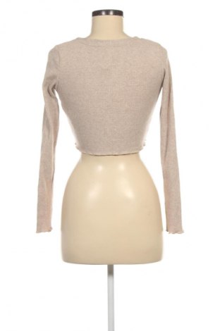Дамска жилетка Bershka, Размер XS, Цвят Бежов, Цена 29,33 лв.