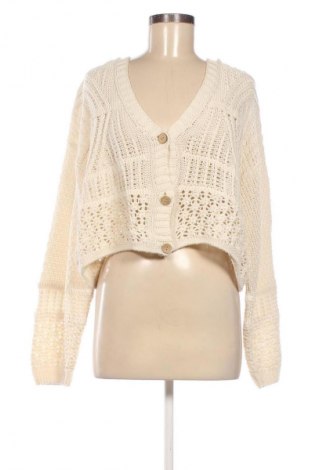 Дамска жилетка Pull&Bear, Размер L, Цвят Екрю, Цена 37,71 лв.