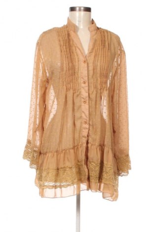 Γυναικείο πουκάμισο Unbranded, Μέγεθος L, Χρώμα  Μπέζ, Τιμή 13,00 €