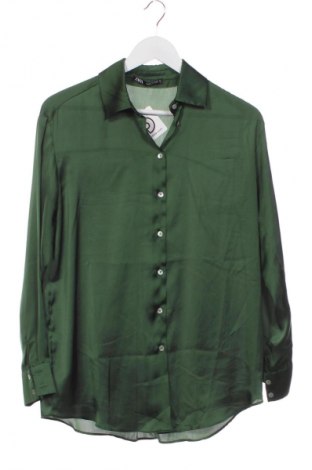 Γυναικείο πουκάμισο Zara, Μέγεθος XS, Χρώμα Πράσινο, Τιμή 11,99 €