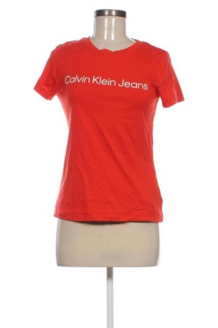 Damski T-shirt Calvin Klein Jeans, Rozmiar S, Kolor Czerwony, Cena 73,99 zł