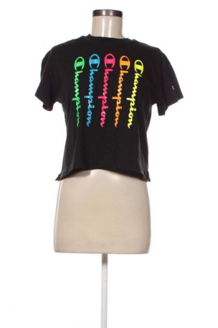 Γυναικείο t-shirt Champion, Μέγεθος M, Χρώμα Μαύρο, Τιμή 9,00 €
