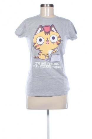 Γυναικείο t-shirt Gildan, Μέγεθος M, Χρώμα Γκρί, Τιμή 9,00 €