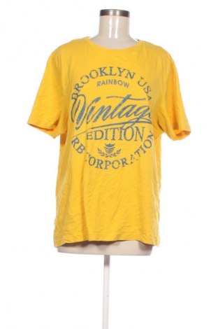 Γυναικείο t-shirt John Baner, Μέγεθος XXL, Χρώμα Κίτρινο, Τιμή 9,99 €