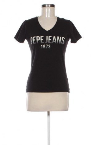 Γυναικείο t-shirt Pepe Jeans, Μέγεθος S, Χρώμα Μαύρο, Τιμή 14,00 €