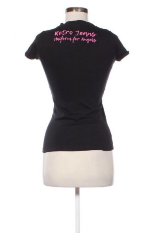 Damen T-Shirt Retro Jeans, Größe XS, Farbe Schwarz, Preis 9,21 €