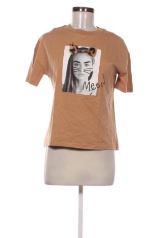 Дамска тениска Stradivarius, Размер XS, Цвят Кафяв, Цена 21,99 лв.