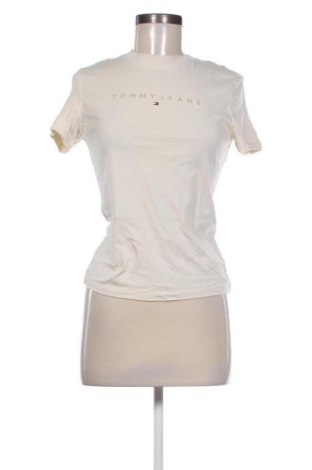 Γυναικείο t-shirt Tommy Jeans, Μέγεθος M, Χρώμα  Μπέζ, Τιμή 36,99 €