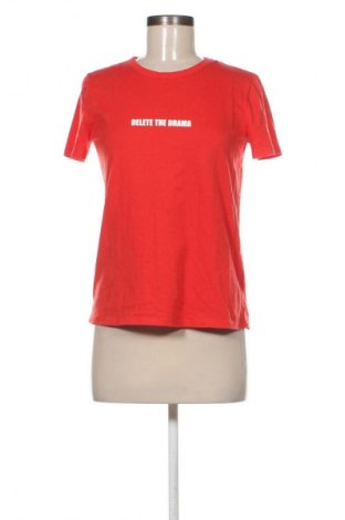 Damski T-shirt Zara, Rozmiar M, Kolor Czerwony, Cena 26,21 zł