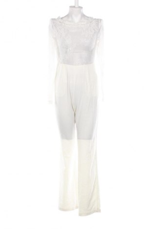 Дамски дълъг гащеризон Glamorous, Размер M, Цвят Бял, Цена 68,02 лв.