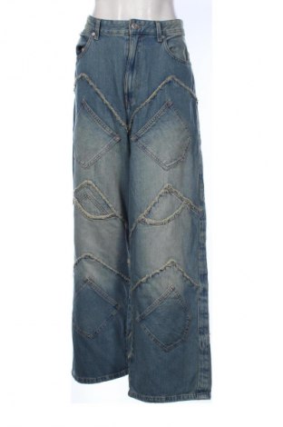 Blugi de femei Bershka, Mărime XL, Culoare Albastru, Preț 123,47 Lei