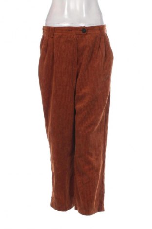 Pantaloni de velvet de femei Bershka, Mărime M, Culoare Portocaliu, Preț 51,99 Lei