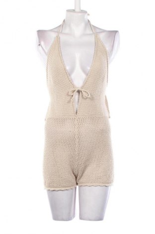 Salopetă scurtă de damă Pull&Bear, Mărime L, Culoare Bej, Preț 103,00 Lei