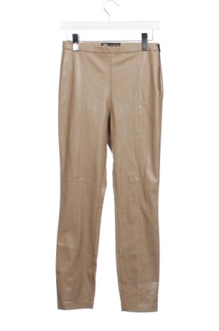 Дамски панталон Zara, Размер S, Цвят Кафяв, Цена 18,99 лв.