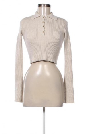 Pulover de femei Bershka, Mărime S, Culoare Bej, Preț 77,17 Lei