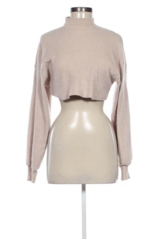 Γυναικείο πουλόβερ Bershka, Μέγεθος XS, Χρώμα  Μπέζ, Τιμή 11,35 €