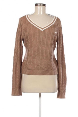 Дамски пуловер Hollister, Размер M, Цвят Кафяв, Цена 24,99 лв.