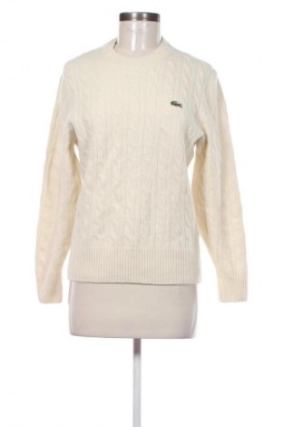 Дамски пуловер Lacoste, Размер M, Цвят Екрю, Цена 104,99 лв.