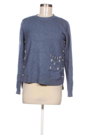 Дамски пуловер M&V, Размер S, Цвят Син, Цена 13,99 лв.